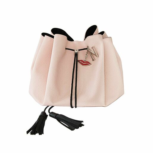 Open Flat Drawstring Makeup Bag in Pink & Red Animal Print - Donna May  London